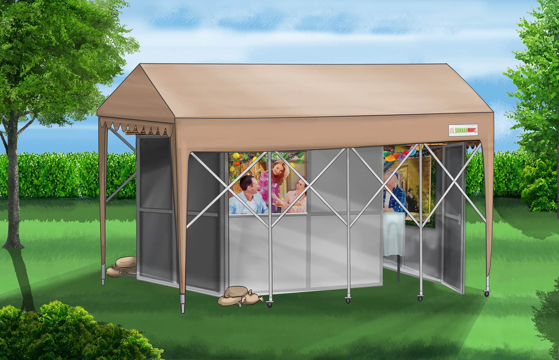 The RapidRoof sukkah roof system